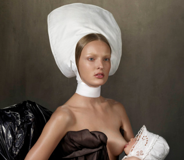 Vogue Nederland choqueert met borstvoeding shoot
