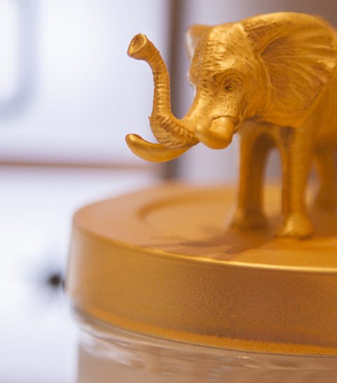 DIY: Bokalen met goudkleurige diertjes