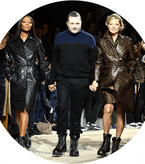 Iconen Kate Moss en Naomi Campbell sluiten de Louis Vuitton-show voor mannen af