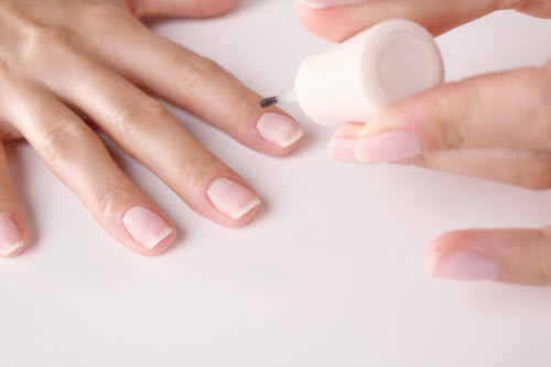 Woman, nail polish