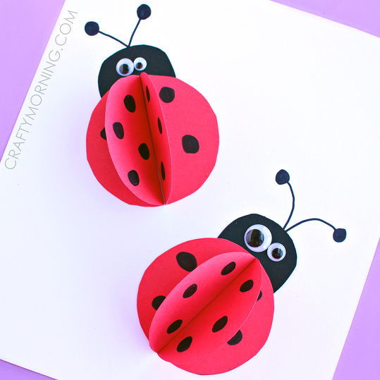 3d-paper-ladybug-craft-for-kids