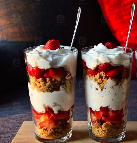 Recette de la verrine de fraises croustillante