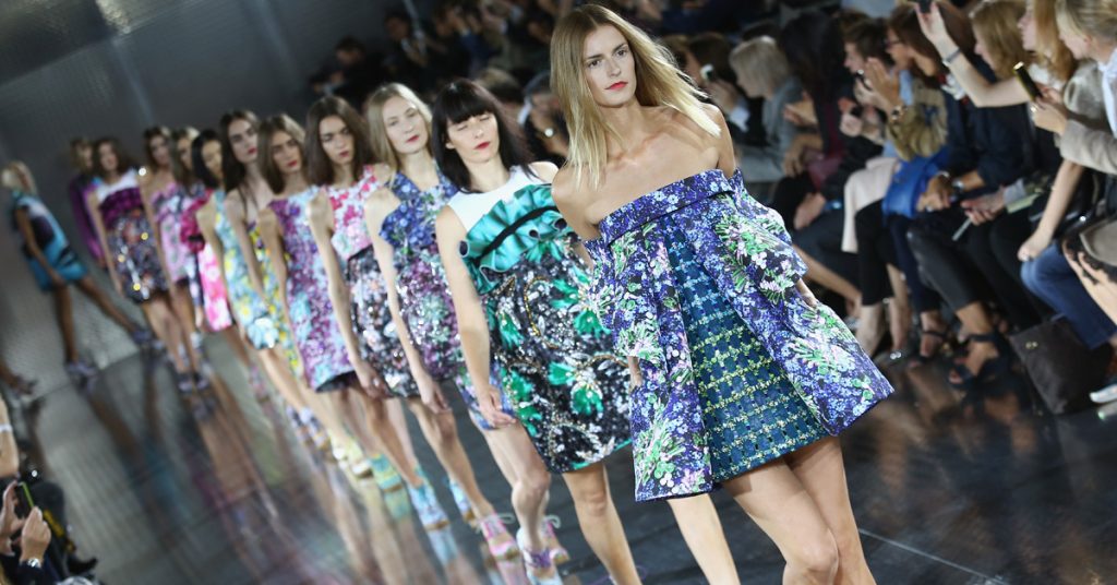 LONDON, ENGLAND - SEPTEMBER 15: Models walk the runway at the Mary Katrantzou show during London Fashion Week SS14 at on September 15, 2013 in London, England. (Photo by Tim P. Whitby/Getty Images)