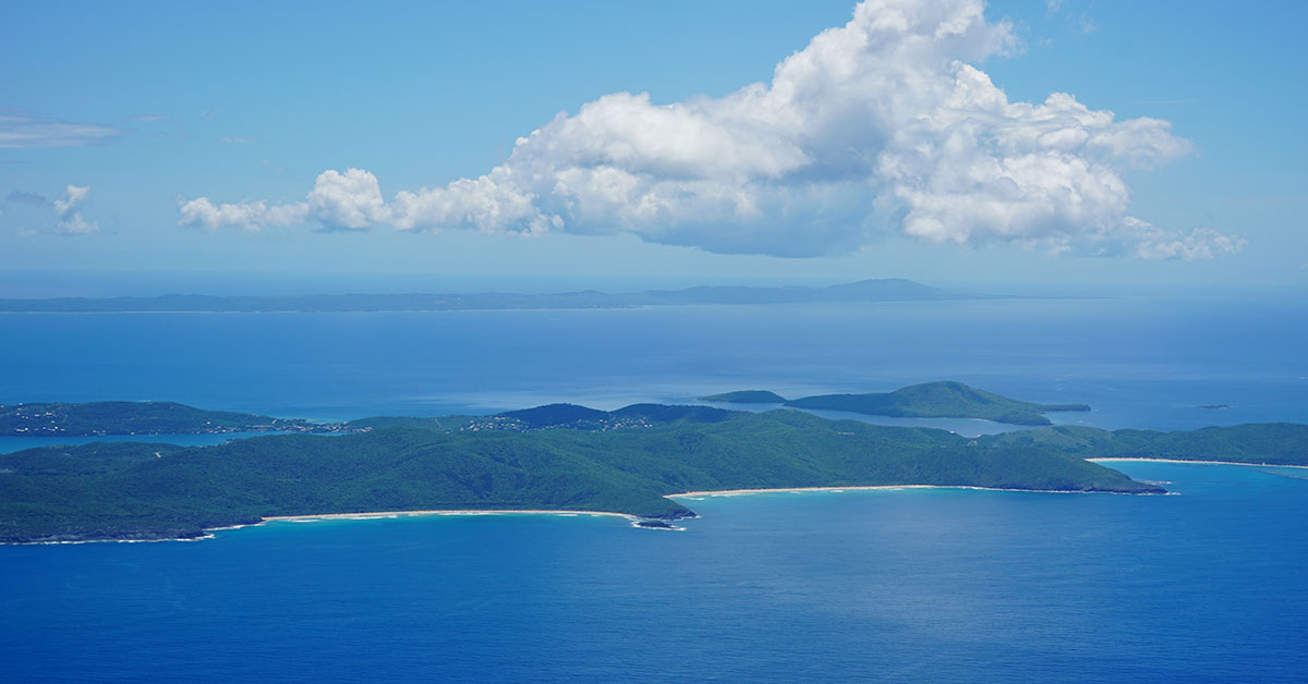 Vue aérienne de Culebra Island.