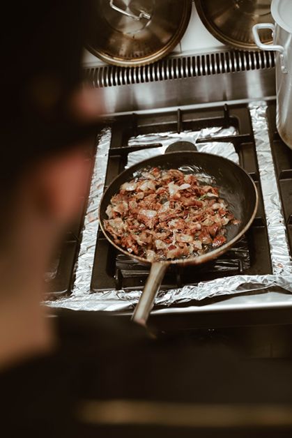 Photo de la casserole dans les cuisine du Bistro Nazionale à Ixelles