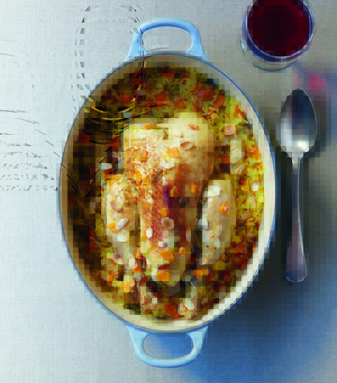 La recette comfort food: poulet aux amandes et riz safrané