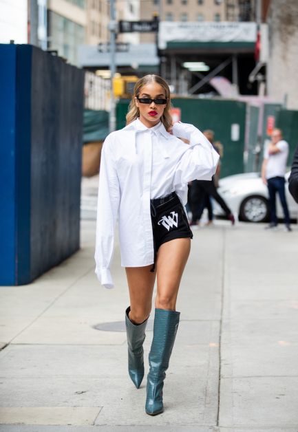 streetstyle new york bottes cuir