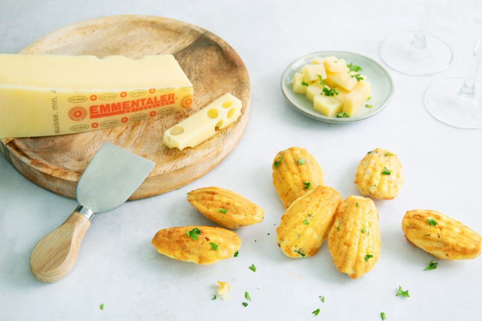 madeleines à l'emmentaler aop photo recette