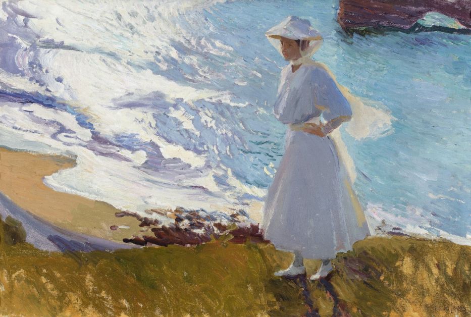 Joaquín Sorolla y Bastida - María on the Beach at Biarritz or Contre-jour, 1906, oil on canvas, 63x92 cm - ©Madrid, Sorolla Museum (n° inv. MS 775)