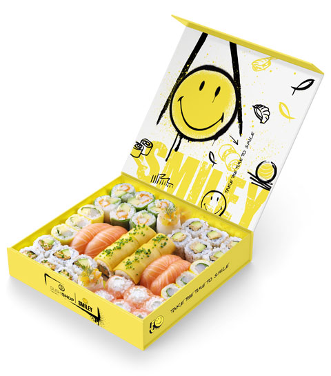 box sushi shop smiley