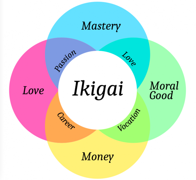4 grands axes de l'Ikigai