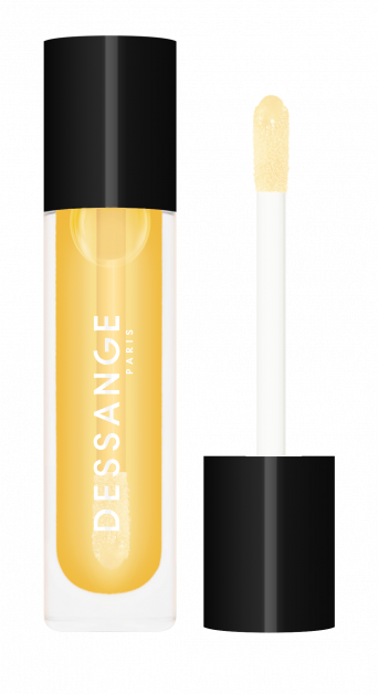 maquillage huile à lèvre dorée
