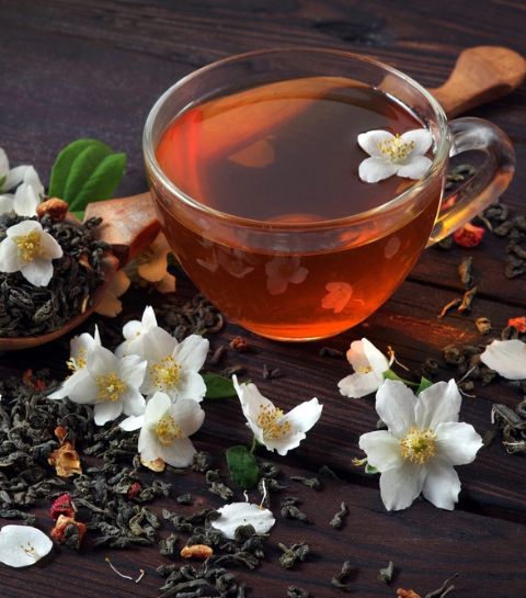 Tassé de thé fleurs