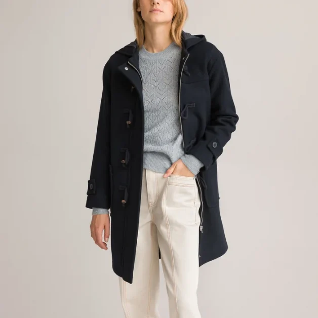 Le duffle-coat en drap de laine classique chic