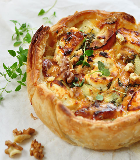 quiche pomme noix recette