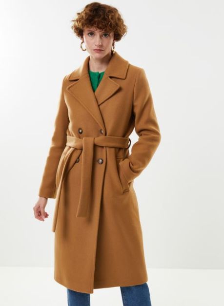 Le manteau en laine marron pour un look working girl