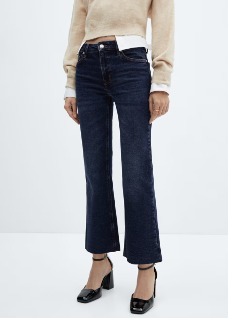 jean flare crop