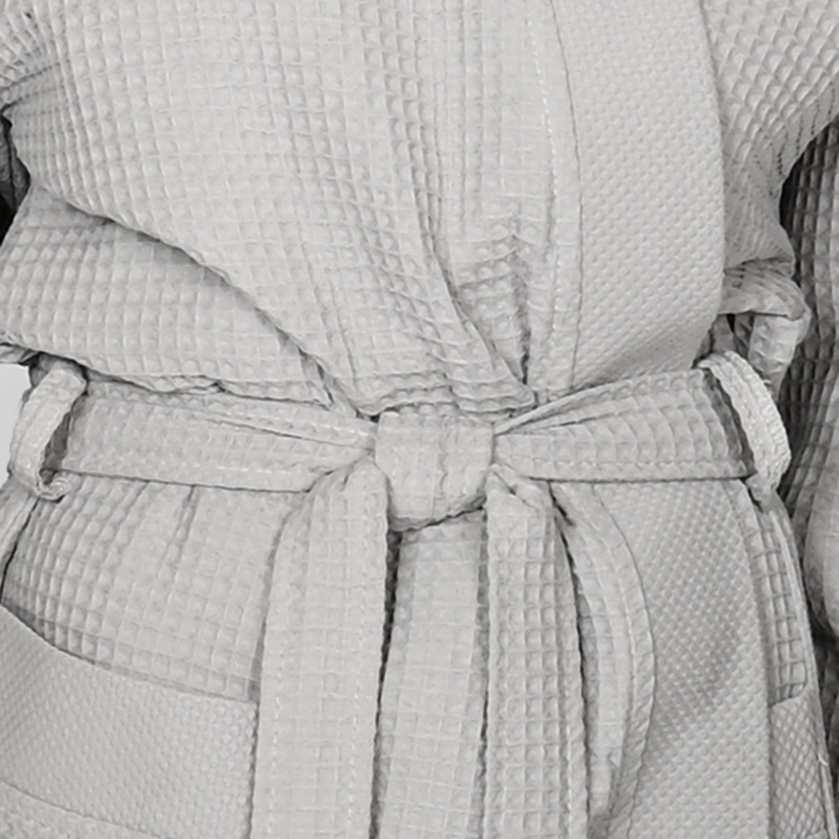 Peignoir Capuche Nid D'abeille Sensei Maison - Mi-long, 100% Coton, Absorbant, Taille L Menthe