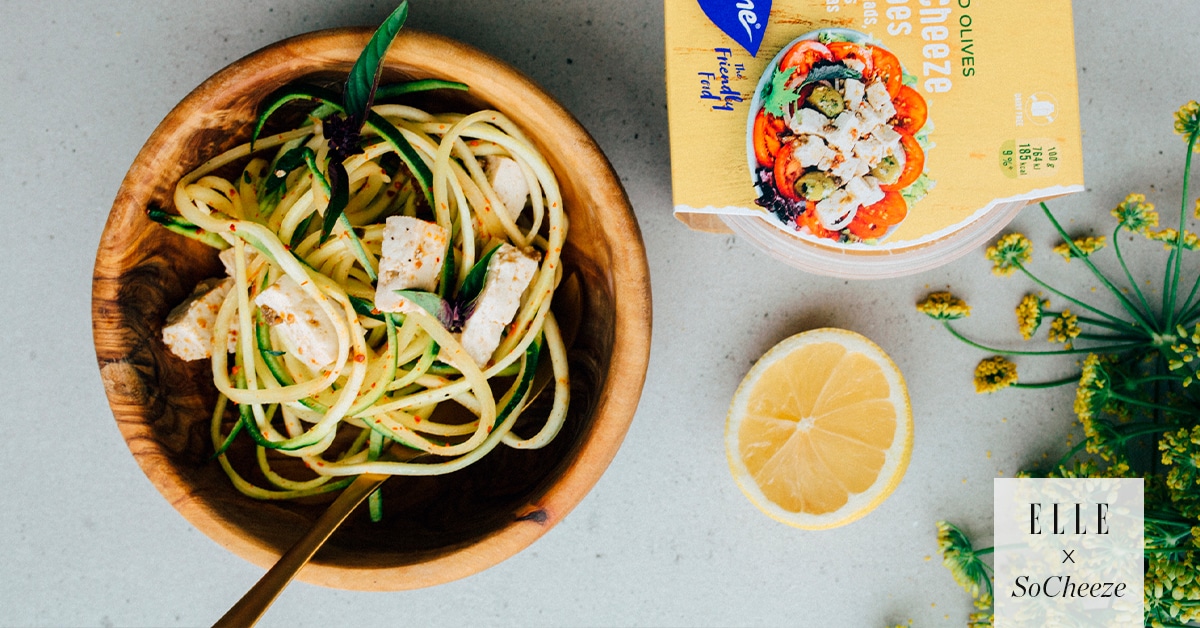 Courgetti met basilicum