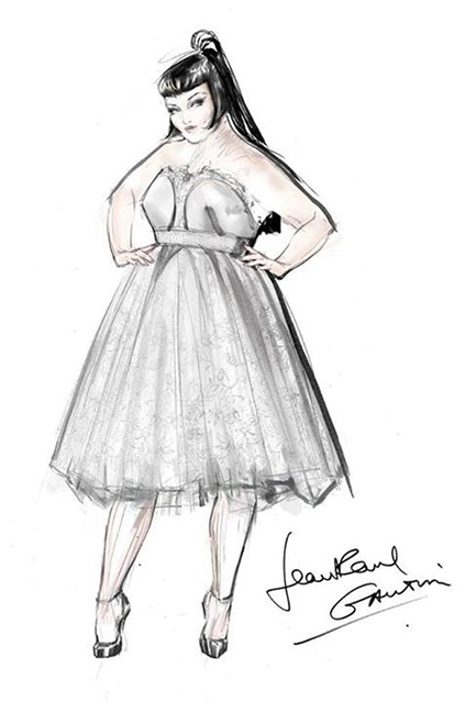 schets jurk Jean Paul Gaultier