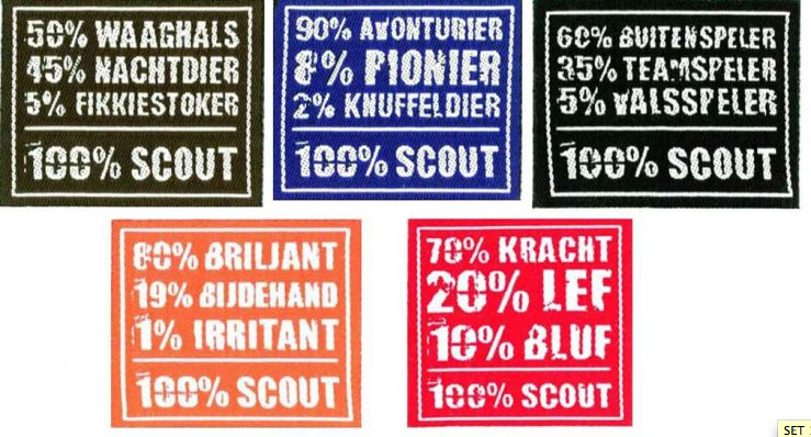 Scoutsbadge - 5 euro per set /hopper.be