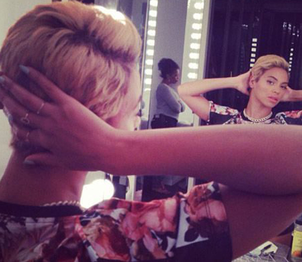 beyonce knowles with new short haircut - 09 aug 2013, ,