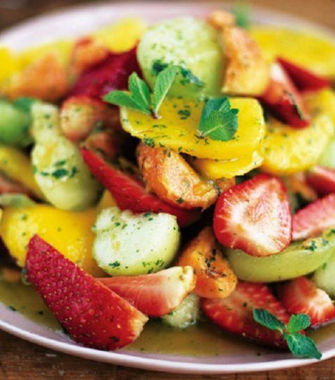 FOOD. Munt caipirinha fruitsalade