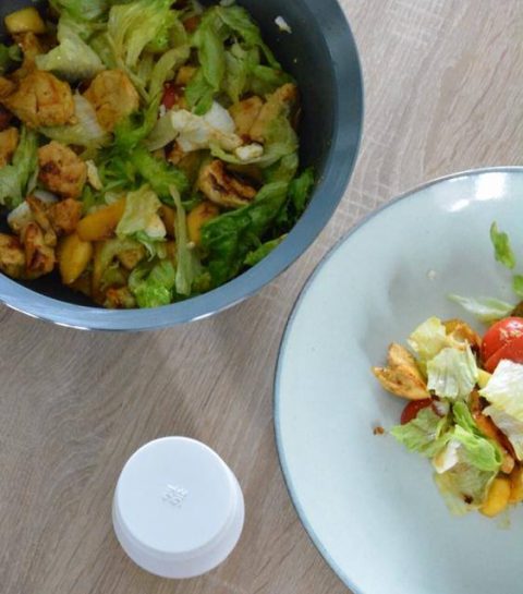 Recept: slaatje met kip en mango