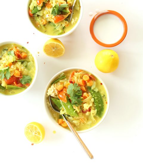 Kokosnoot-curry soep