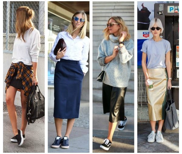 How to: sneakers onder een rok - ELLE.be
