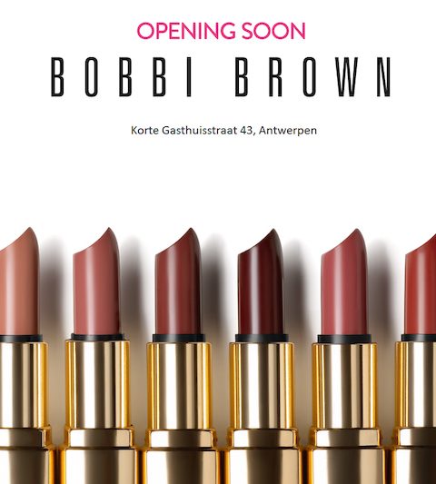 Bobbi Brown opent winkel in Antwerpen