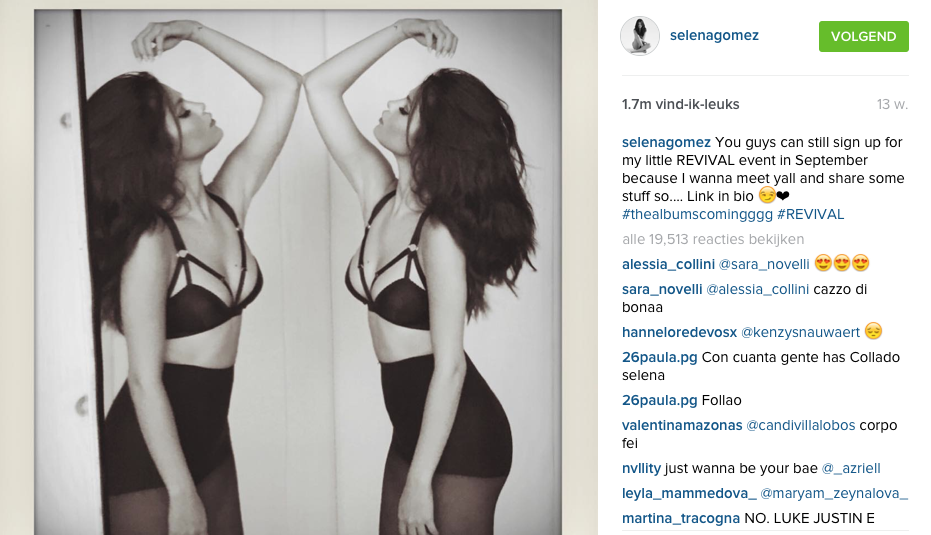 Selena gomez devant son miroir