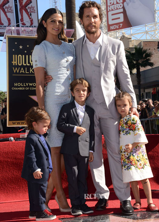 51587753 Celebrities attend The Hollywood Walk Of Fame ceremony for Matthew McConaughey on November 17, 2014 in Hollywood, California. Celebrities attend The Hollywood Walk Of Fame ceremony for Matthew McConaughey on November 17, 2014 in Hollywood, California. Pictured: Camila Alves, Matthew McConaughey, Levi McConaughey, Livingston McConaughey, Vida McConaughey FameFlynet, Inc - Beverly Hills, CA, USA - +1 (818) 307-4813 RESTRICTIONS APPLY: NO FRANCE