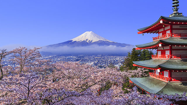 Asakura Fuji Sengenjinja et le mont Fuji