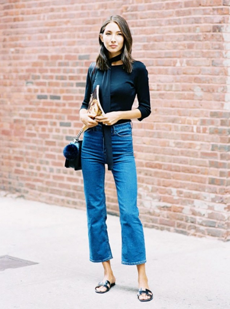 Cropped Flared Jeans 3