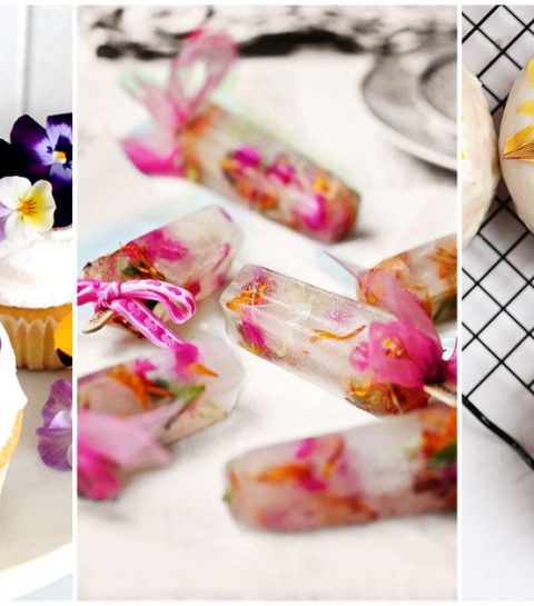 10 desserts met eetbare bloemen