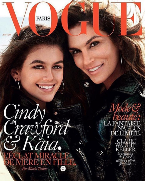 Kaia Gerber Cindy Crawford Vogue France