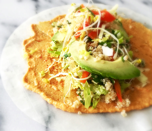 Mexicaanse Wraps met Gerookte Cashewkaas & Quinoa