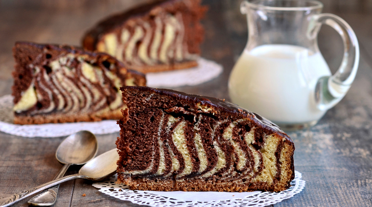 Piece of ''Zebra'' cake.