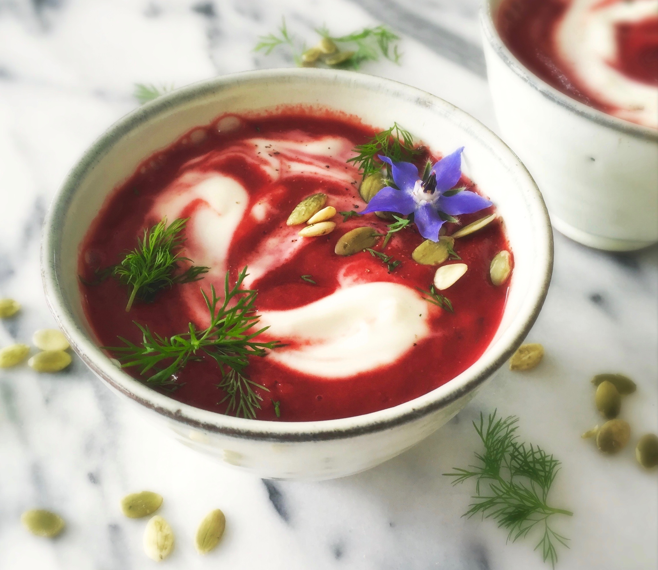 Zomerse Gazpacho van Rode Biet