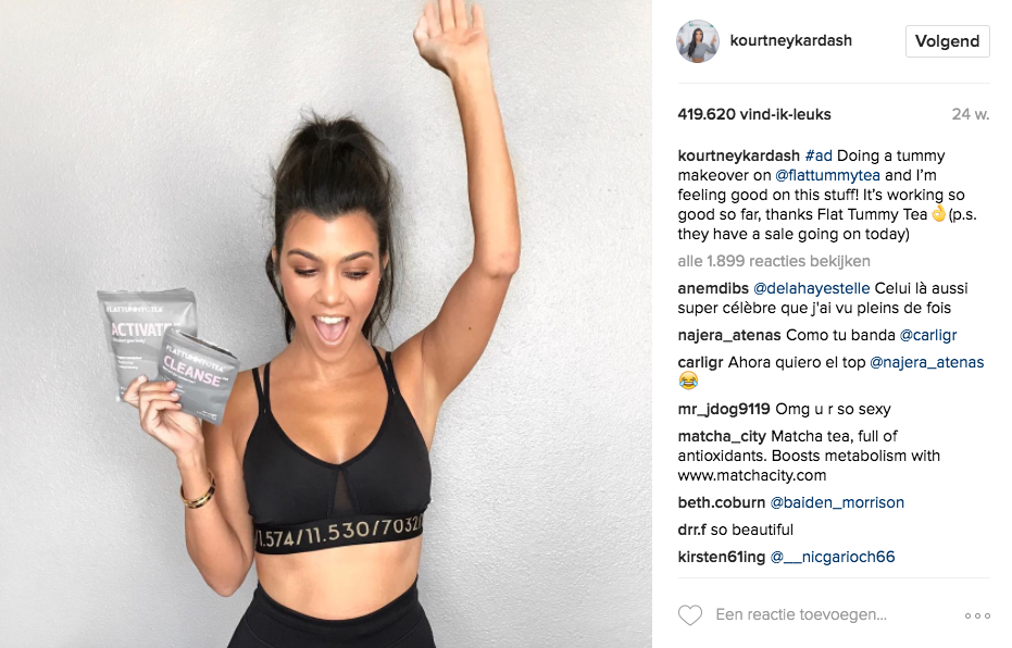 Kardashian instagram dure posts gesponsord