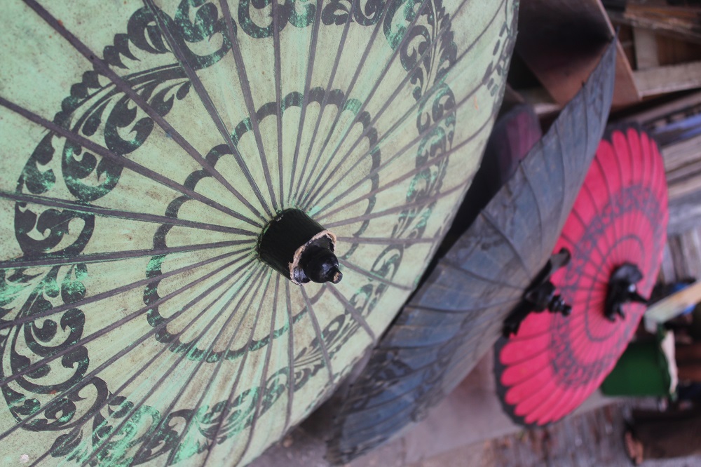 parasols op de Scott market