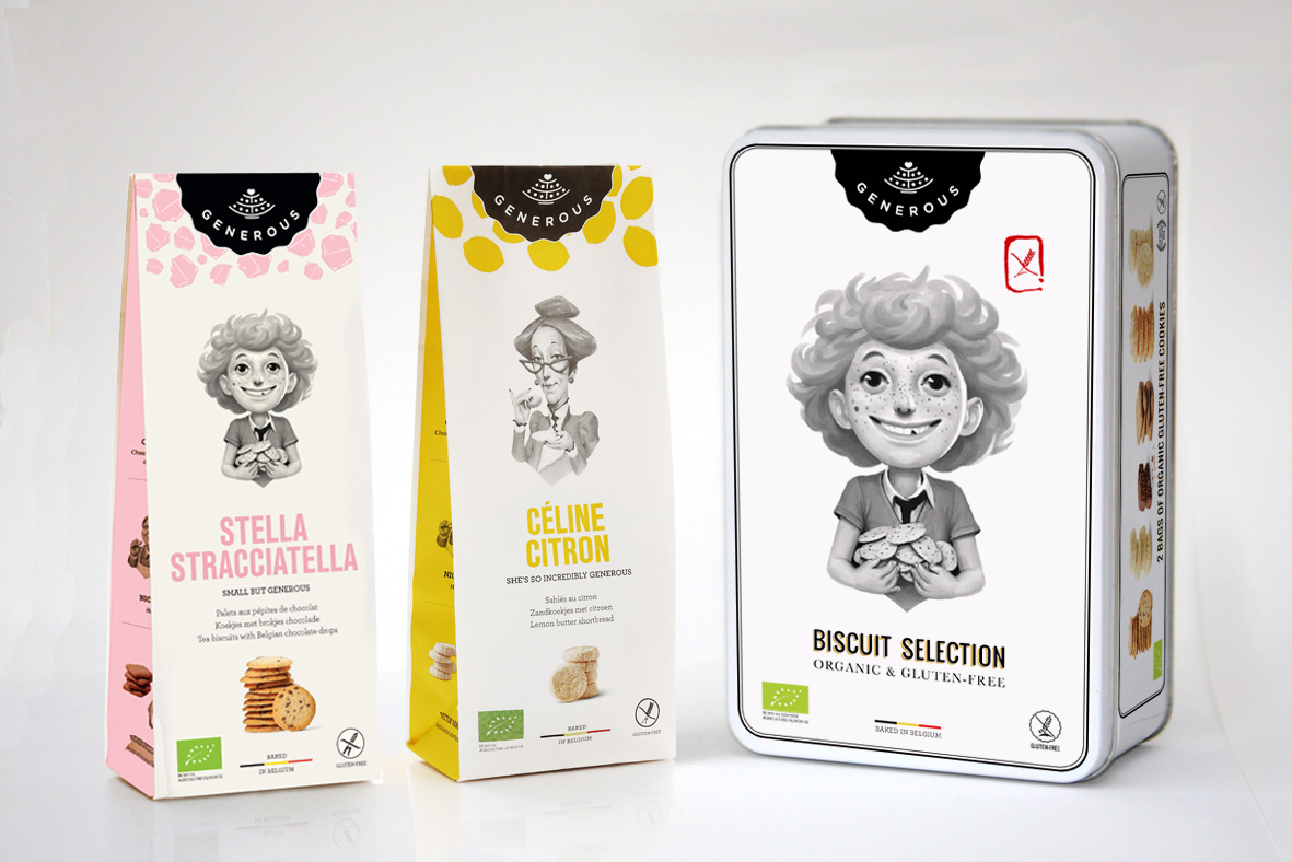 Belgische biolabels generous glutenvrije koekjes