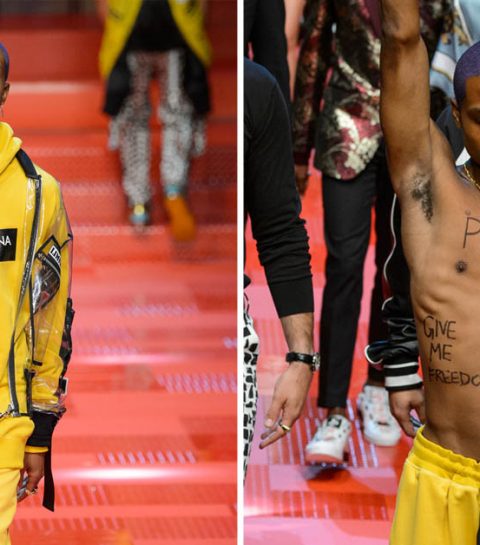 Model protesteert tegen Dolce & Gabbana op hun eigen catwalk