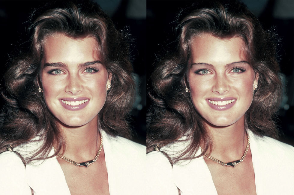 brooke shields wenkbrauwen