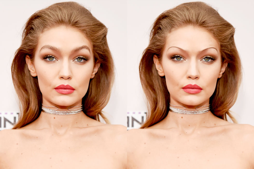 gigi hadid wenkbrauwen
