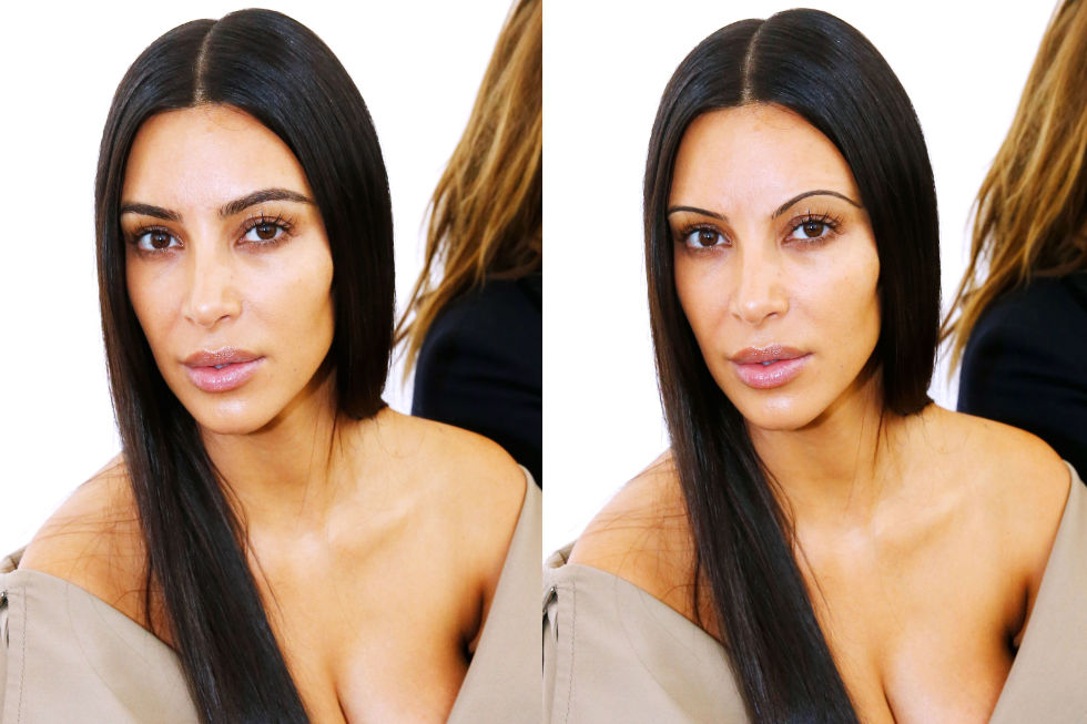 kim kardashian wenkbrauwen