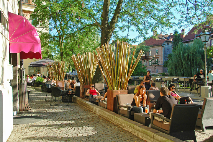 Ljubljana, groene terrasjesstad (c) Wedam