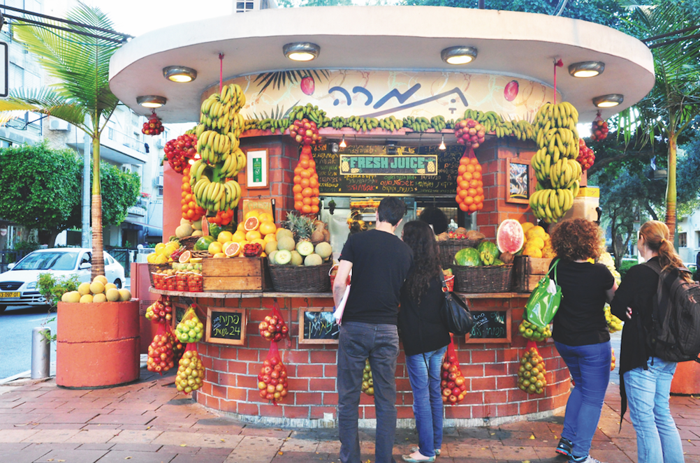 Tel Aviv,fruitkraam,sapjes,Dizengoff,Ben Gurion,citytrip