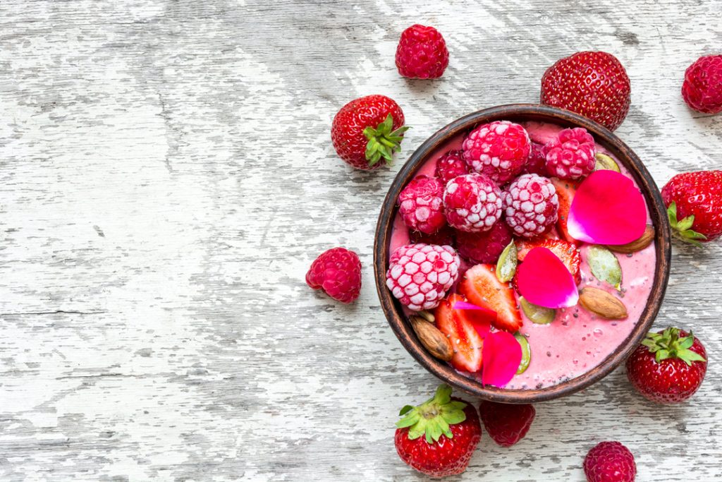 almond raspberry amandel framboos shake smoothie drink proteïne eiwit fitness sport dieet recept